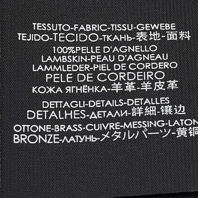 Pre Owned Saint Laurent Black Microstuds Leather Skinny Tie