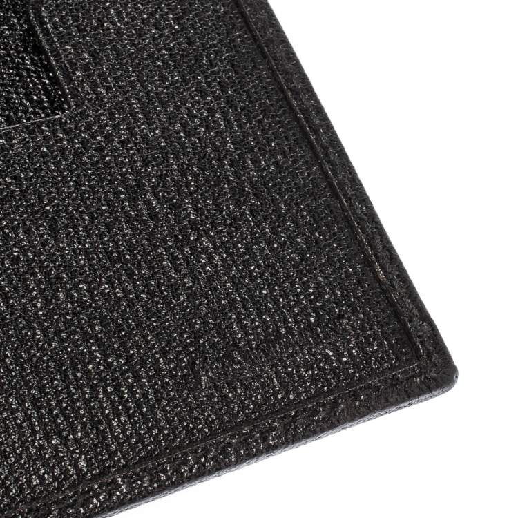 Pre Owned Saint Laurent Paris Black Leather Bifold Wallet
