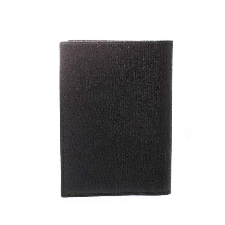 Pre Owned Saint Laurent Paris Black Leather Bifold Wallet