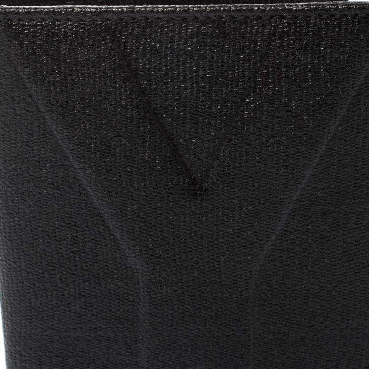 Pre Owned Saint Laurent Paris Black Leather Bifold Wallet