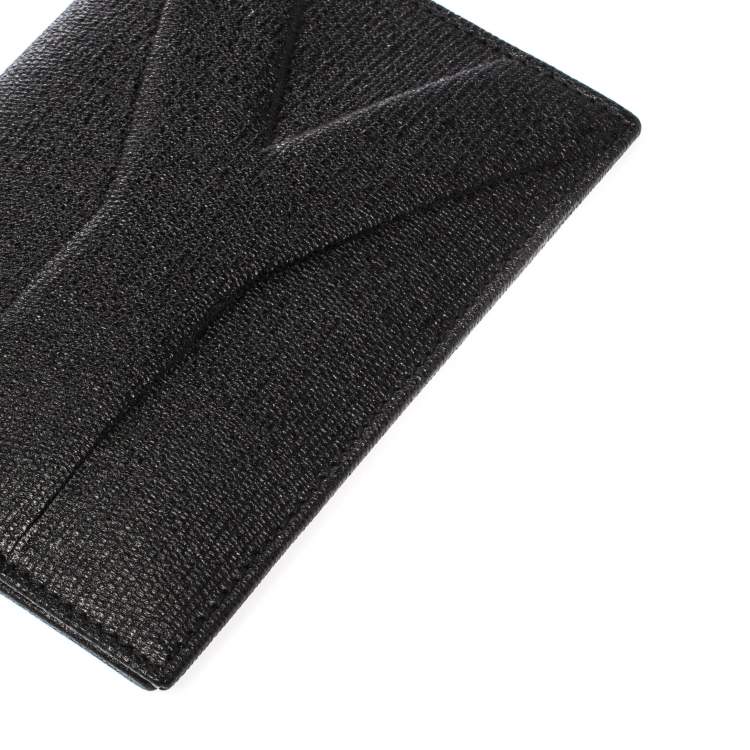 Pre Owned Saint Laurent Paris Black Leather Bifold Wallet