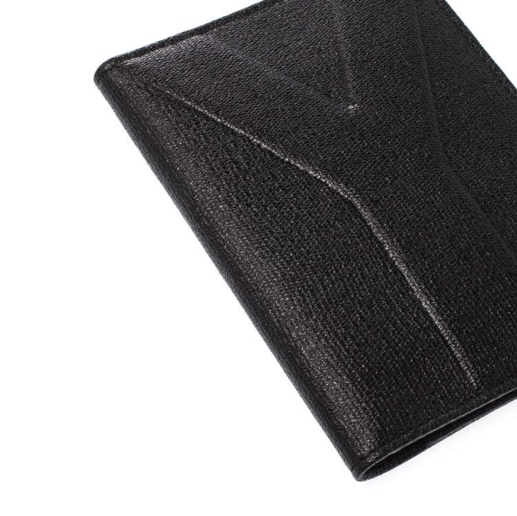 Pre Owned Saint Laurent Paris Black Leather Bifold Wallet