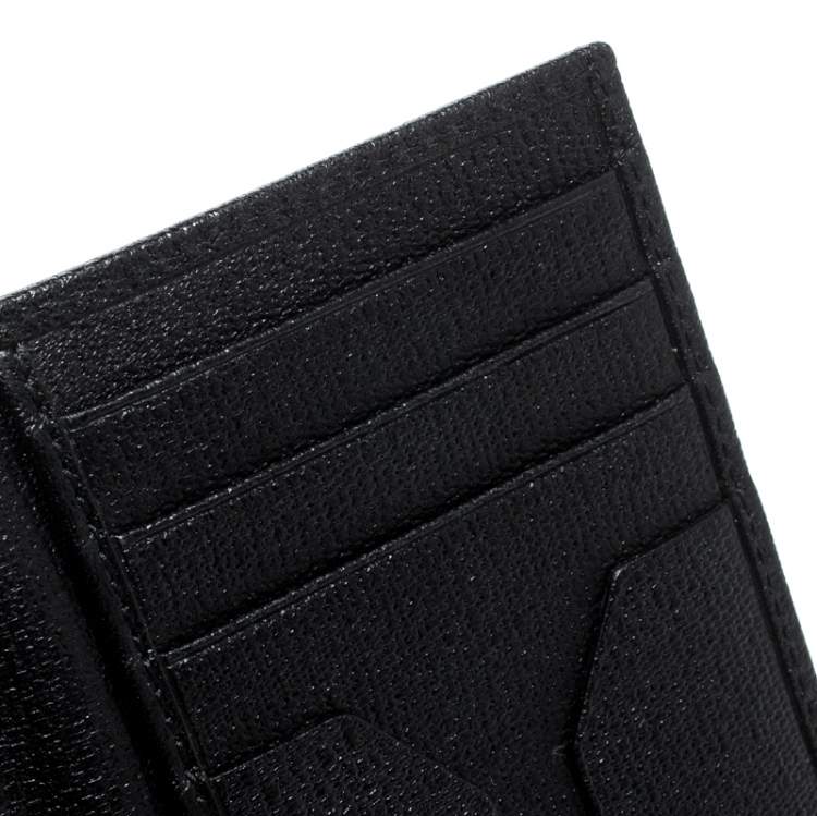 Pre Owned Saint Laurent Paris Black Leather Bifold Wallet