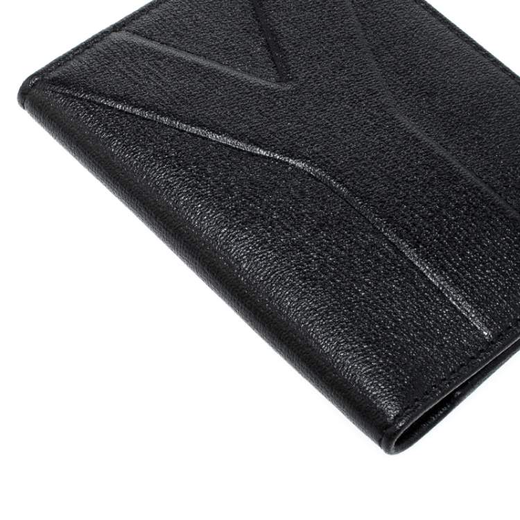 Pre Owned Saint Laurent Paris Black Leather Bifold Wallet