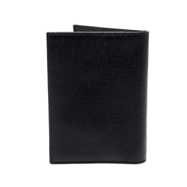 Pre Owned Saint Laurent Paris Black Leather Bifold Wallet