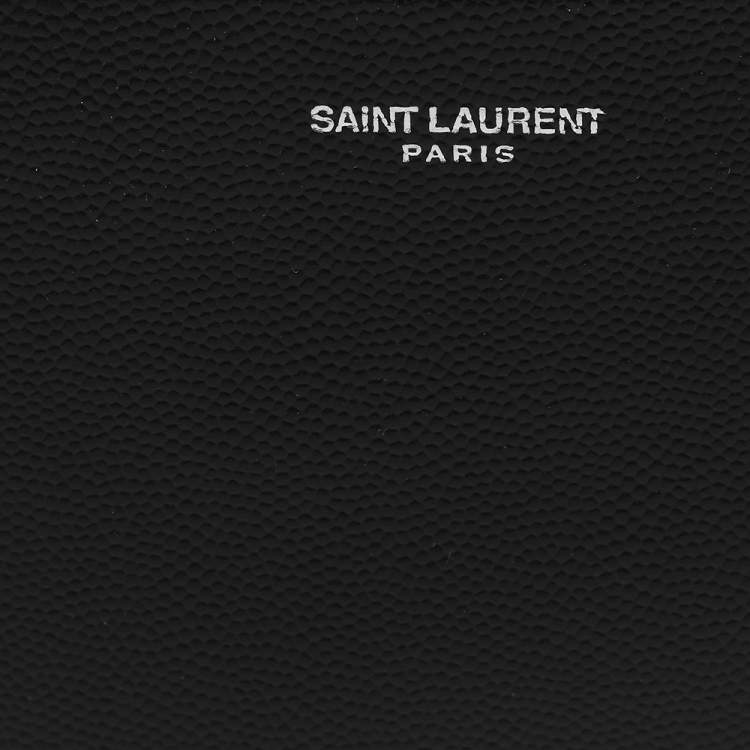 Pre Owned Saint Laurent Black Leather Bifold Wallet