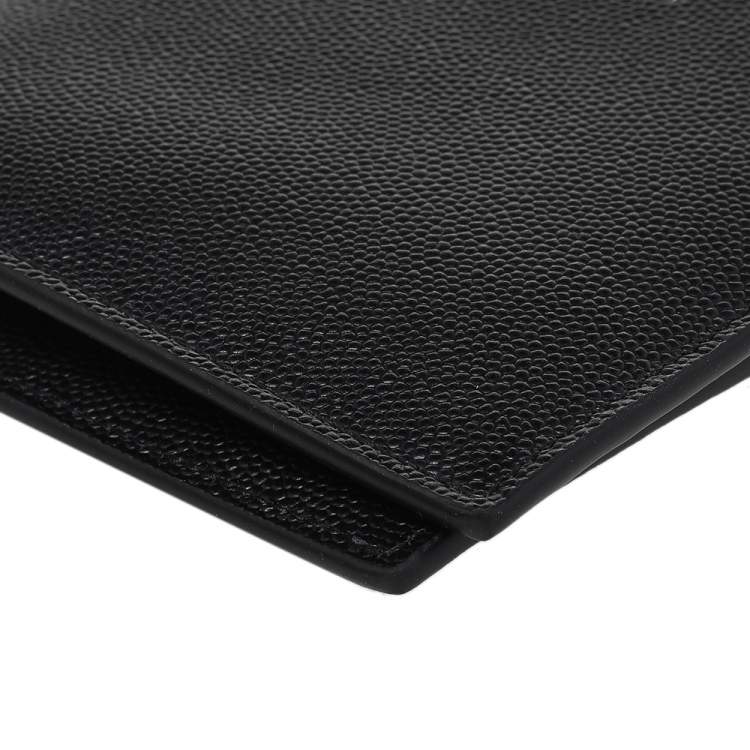 Pre Owned Saint Laurent Black Leather Bifold Wallet