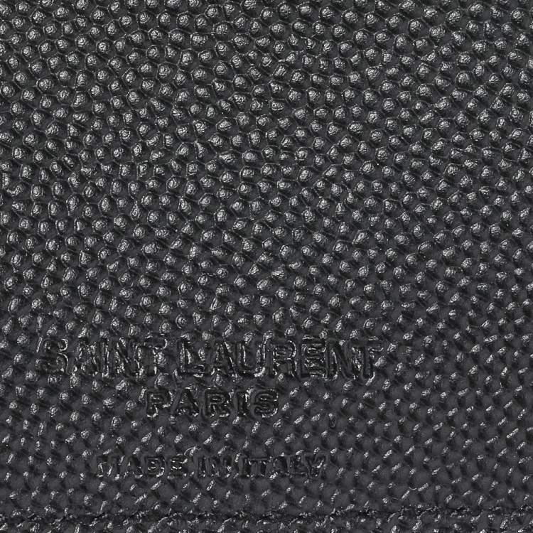Pre Owned Saint Laurent Black Leather Bifold Wallet