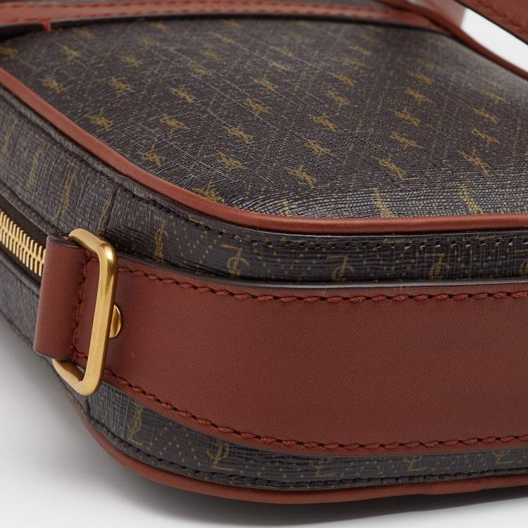 Pre Owned Saint Laurent Monogram Coated Canvas and Leather Le Monogramme Crossbody Bag