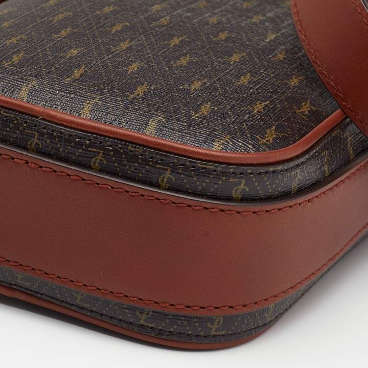 Pre Owned Saint Laurent Monogram Coated Canvas and Leather Le Monogramme Crossbody Bag