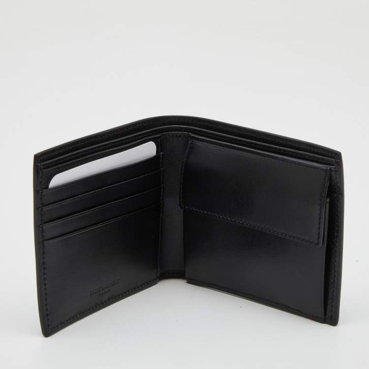 Saint Laurent Leather Wallet with Logo Men's Black | Vitkac