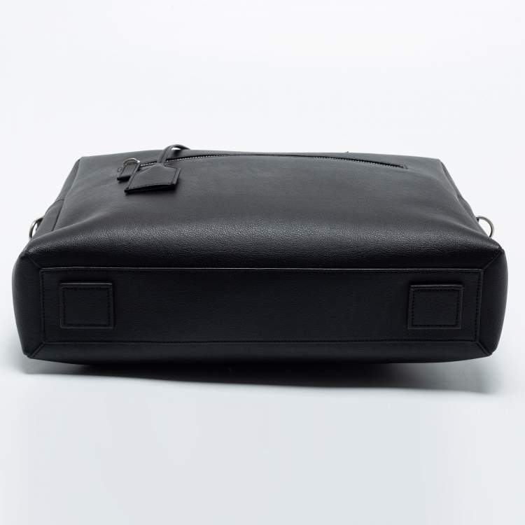 Pre Owned Saint Laurent Black Leather Briefcase