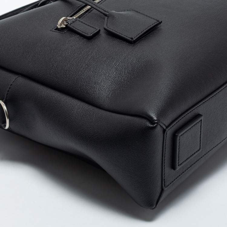 Pre Owned Saint Laurent Black Leather Briefcase