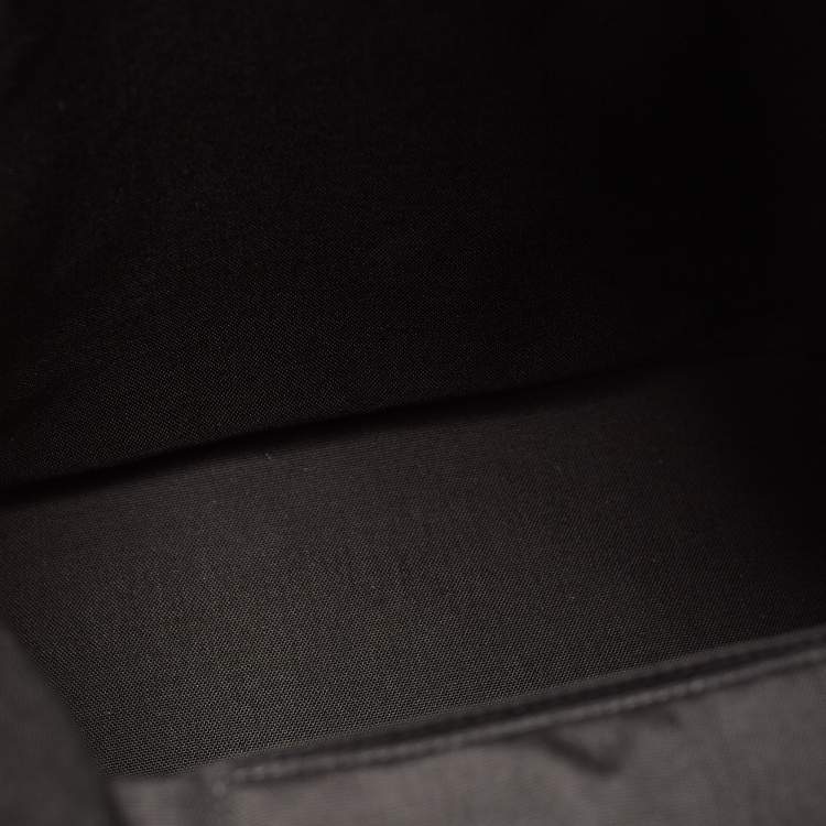Pre Owned Saint Laurent Black Canvas Logo Embroidered City Backpack