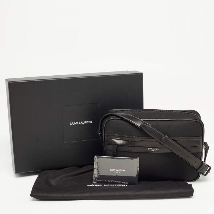 Pre Owned Saint Laurent Black Nylon Camp Camera Bag