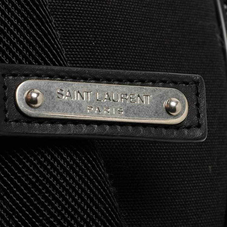 Pre Owned Saint Laurent Black/Silver Glitter City Backpack