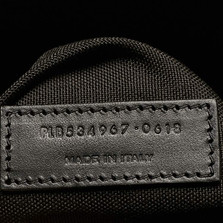 Pre Owned Saint Laurent Black/Silver Glitter City Backpack