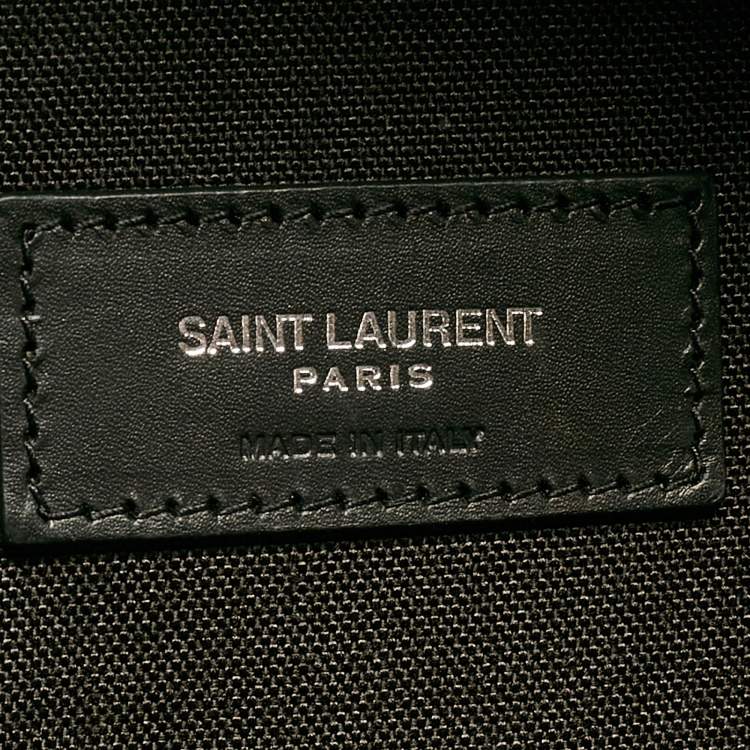 Pre Owned Saint Laurent Black/Silver Glitter City Backpack