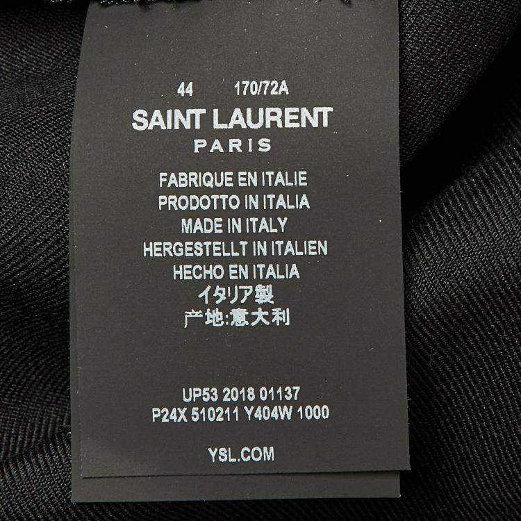 Pre Owned Saint Laurent Paris Black Wool Tailored Suit M/L