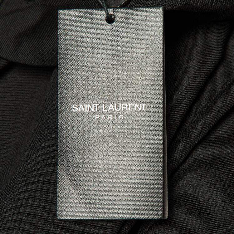 Pre Owned Saint Laurent Paris Black Wool Tailored Suit M/L
