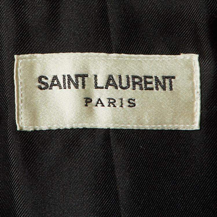 Pre Owned Saint Laurent Paris Black Wool Tailored Suit M/L