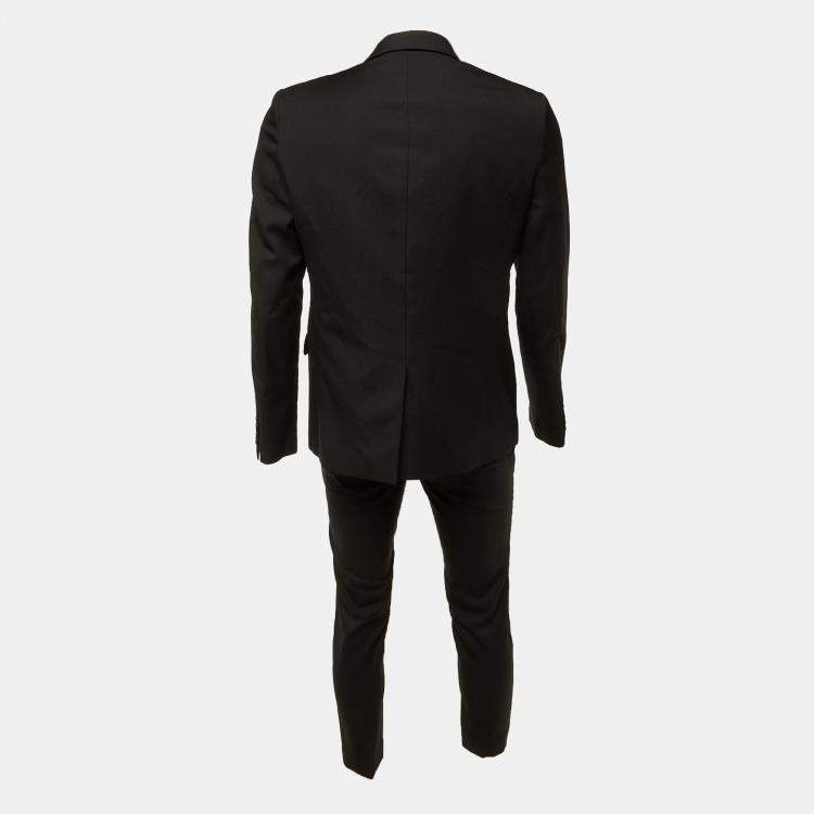 Pre Owned Saint Laurent Paris Black Wool Tailored Suit M/L