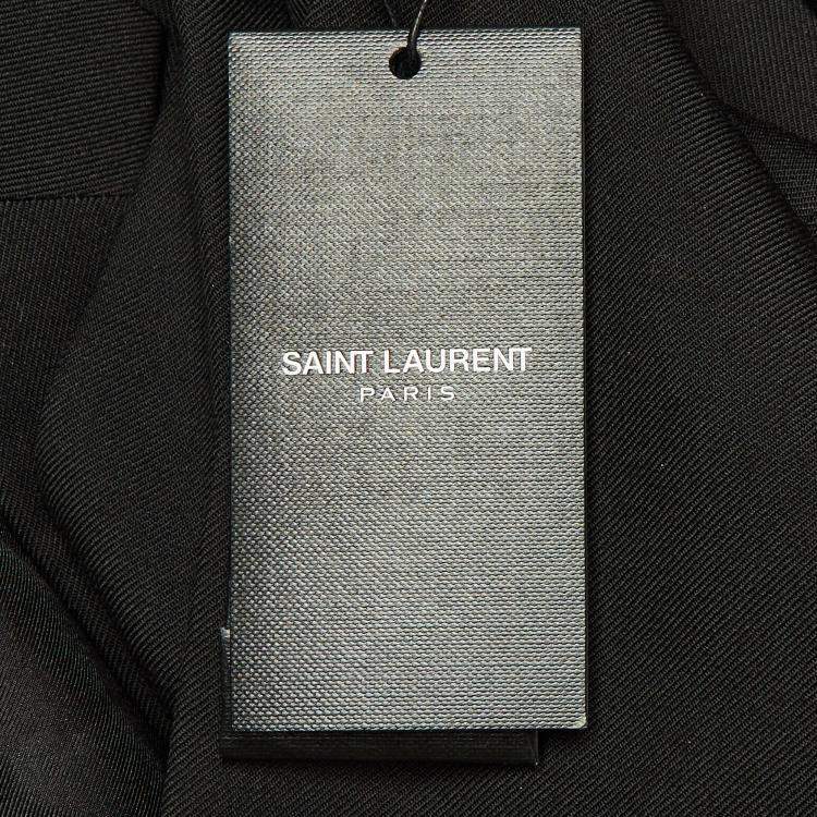 Pre Owned Saint Laurent Paris Black Wool Tailored Suit M/L