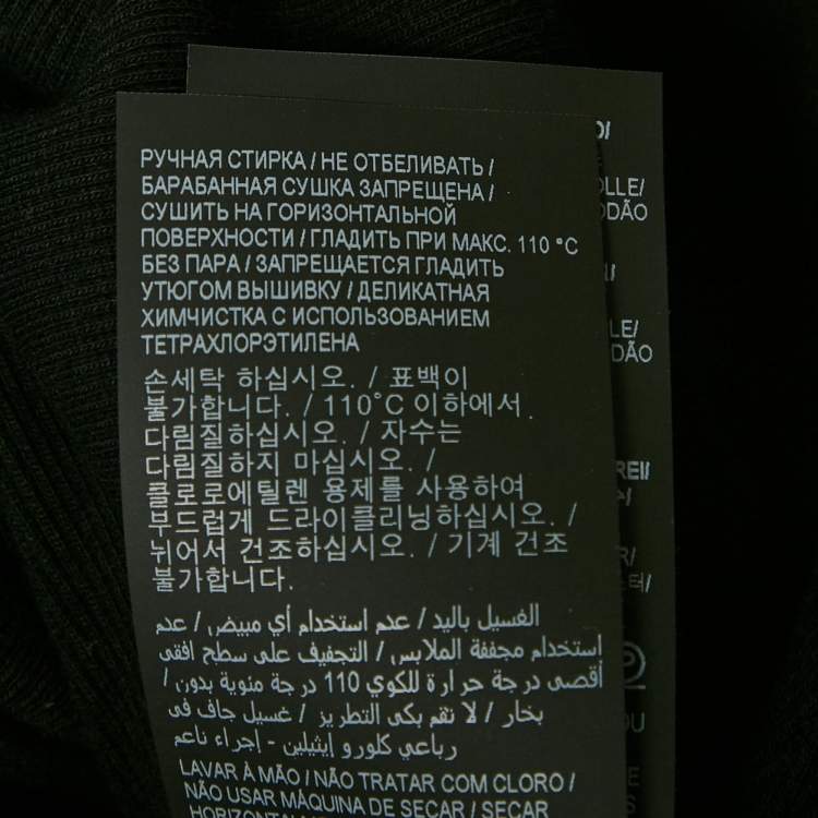 Pre Owned Saint Laurent Paris Black Fleece Cotton Zip-Up Jacket L