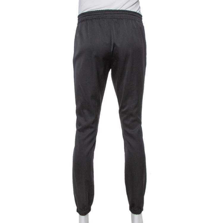 Pre Owned Saint Laurent Paris Black Wool Joggers M