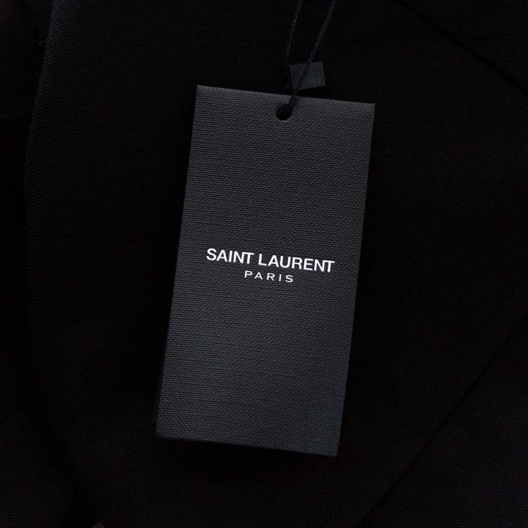 Pre Owned Saint Laurent Black Wool Tapered Leg Pants S