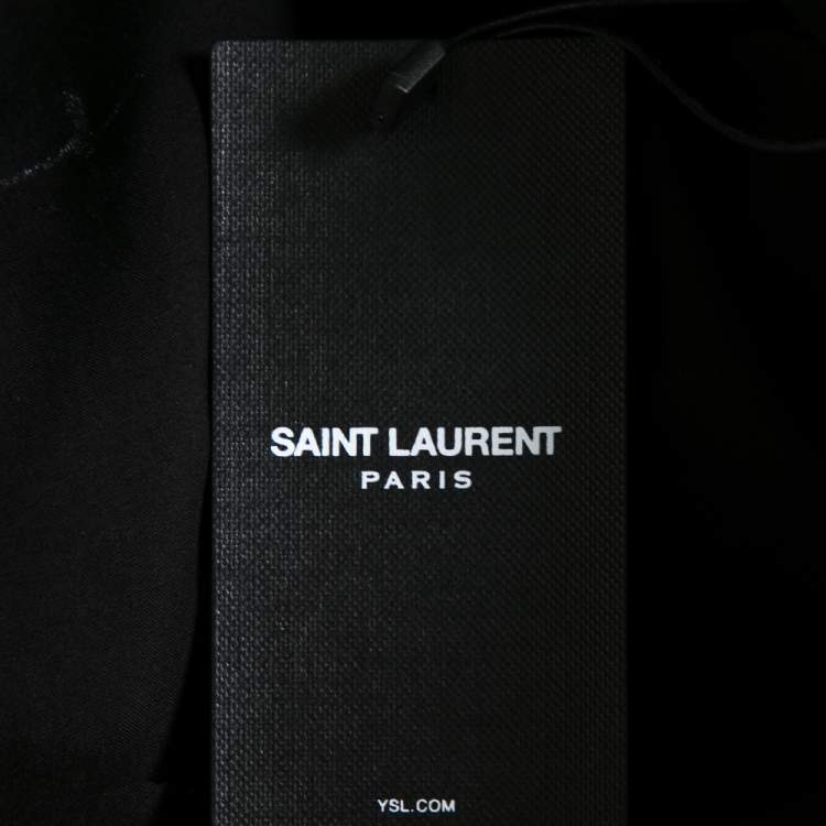 Pre Owned Saint Laurent Black Shooting Stars Printed Baseball Shirt XS