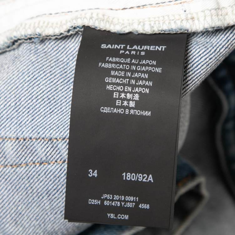 Pre Owned Saint Laurent Blue Denim Skinny Jeans L