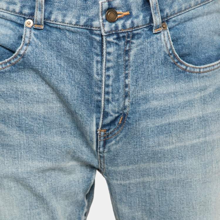 Pre Owned Saint Laurent Blue Denim Skinny Jeans L
