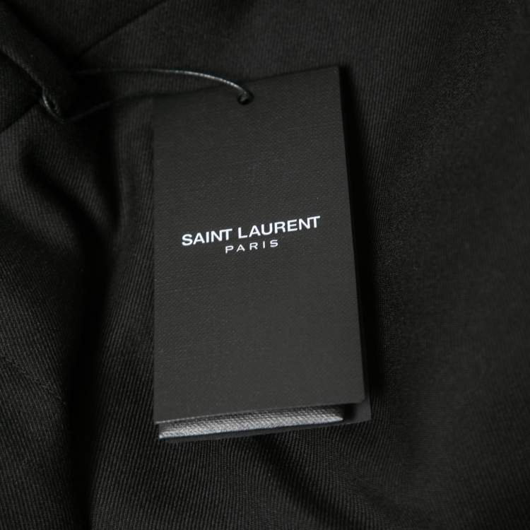 Pre Owned Saint Laurent Black Wool Tailored Pants L