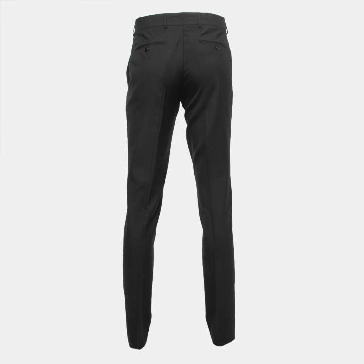 Pre Owned Saint Laurent Black Wool Tailored Pants L