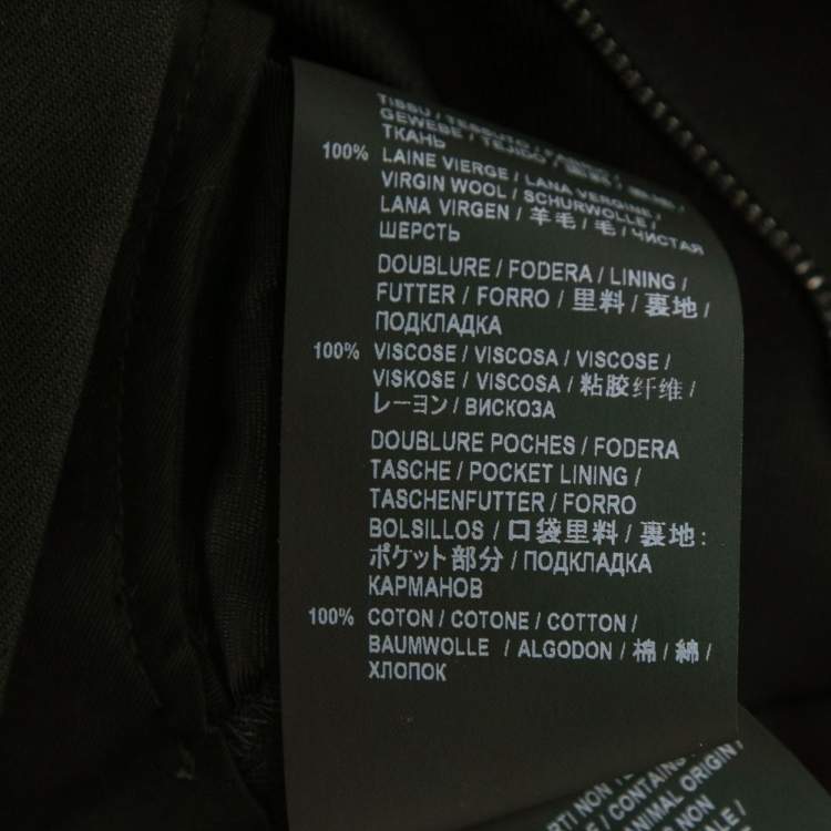 Pre Owned Saint Laurent Black Wool Tailored Pants L