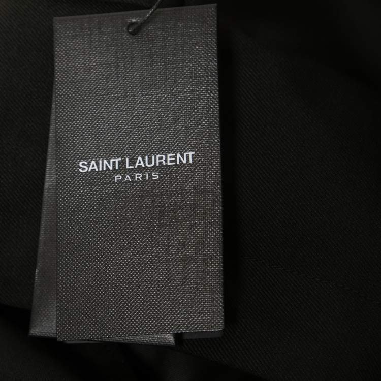 Pre Owned Saint Laurent Black Wool Tailored Pants L
