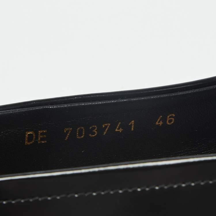 مملوكة مسبقًا Saint Laurent Le Size 46 Black Leather Penny Loafers