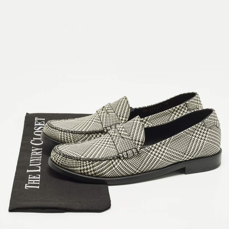 مملوكة مسبقًا Saint Laurent Size 42 Beige/Black Leather Penny Loafers