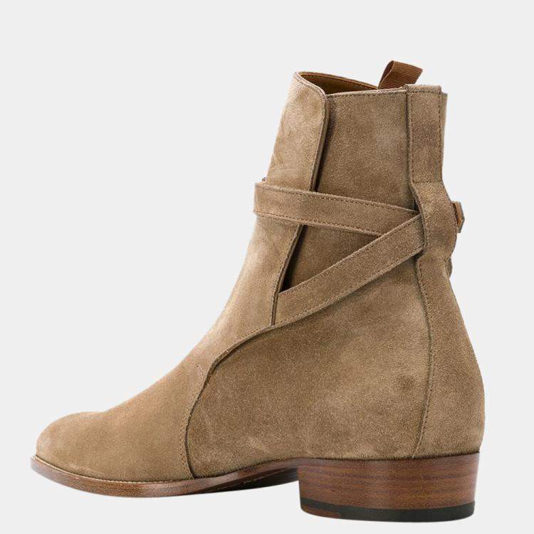 Pre Owned Saint laurent Paris Brown Suede Wyatt 30 Jodhpur Boots Size FR 43