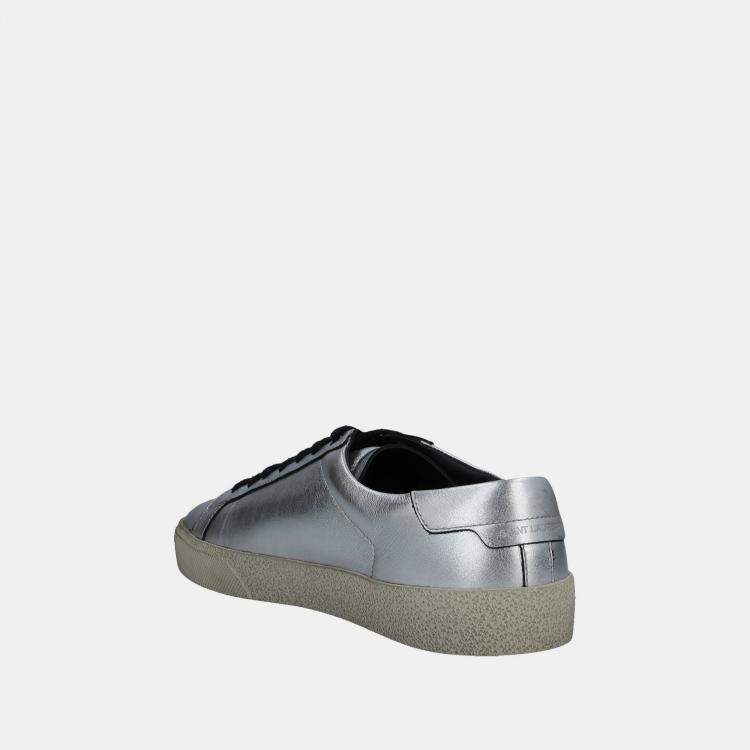 Pre Owned Saint Laurent Leather Low Top Sneakers 42