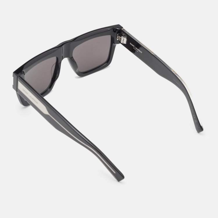 Pre Owned Saint Laurent Black SL 628 001 Square Sunglasses