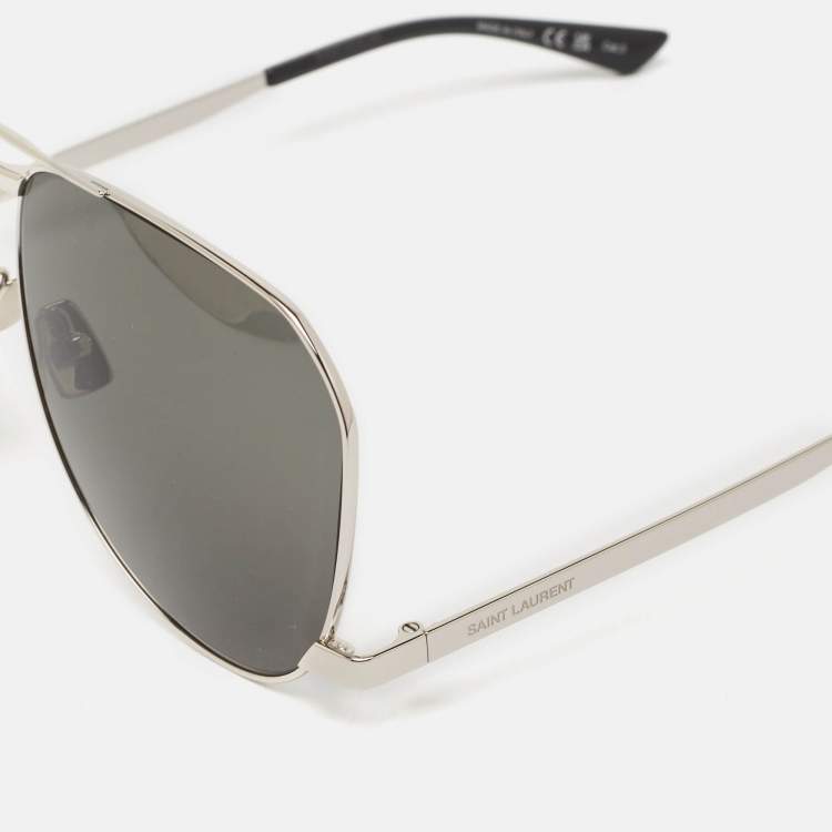 Pre Owned Saint Laurent Black SL 690 DUST Aviator Sunglasses