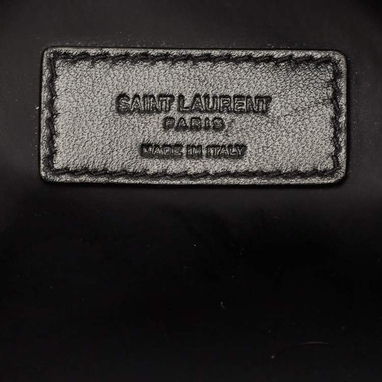 Pre Owned Saint Laurent Black Leather Grooming Case