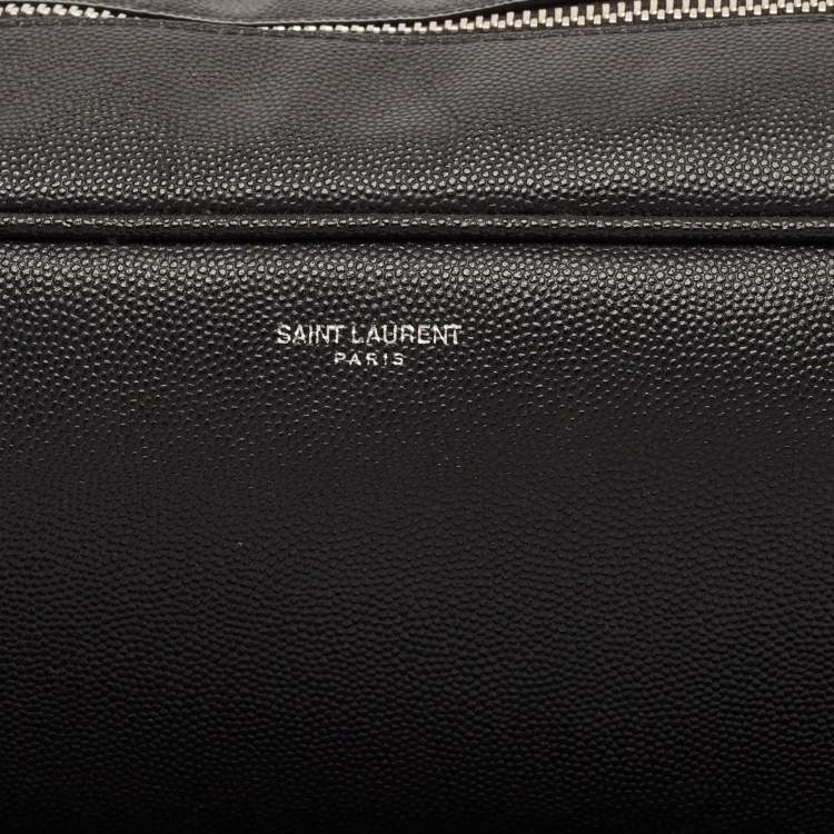 Pre Owned Saint Laurent Black Leather Grooming Case