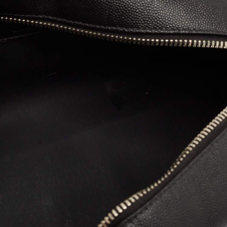 Pre Owned Saint Laurent Black Leather Grooming Case
