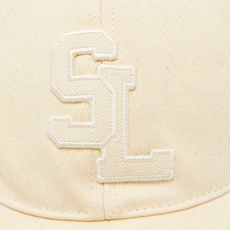 Pre Owned Saint Laurent Paris Beige Logo Applique Cotton Baseball Cap Size 59