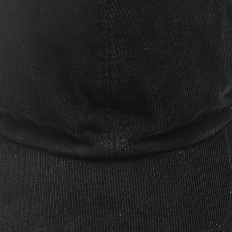 Pre Owned Saint Laurent Paris Black Corduroy Baseball Cap Size 60