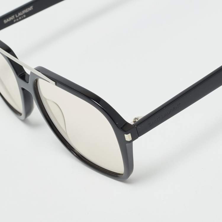 Pre Owned Saint Laurent Black SL 545 Square Sunglasses 