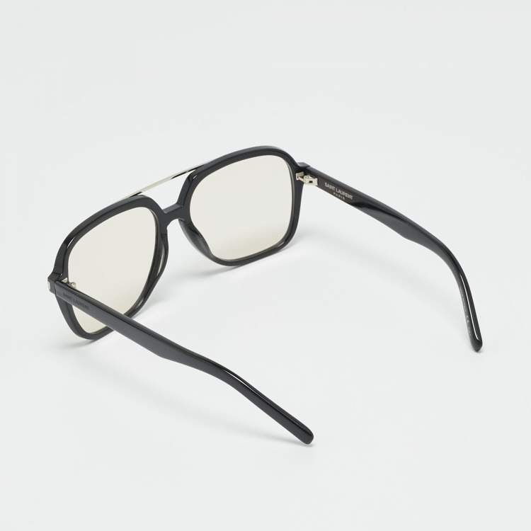 Pre Owned Saint Laurent Black SL 545 Square Sunglasses 